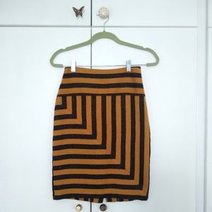 Anthropologie Striped Pencil Skirt
